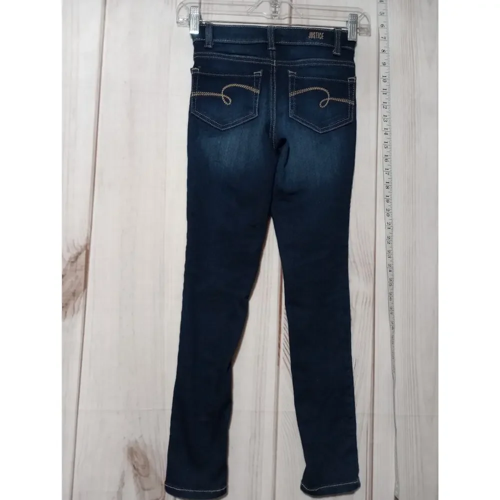 Justice Jegging Jeans Girls 10 Slim‎ Mid Rise Skinny Stretch Denim Youth Pants